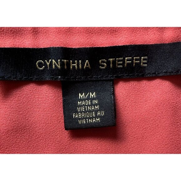 Cynthia Steffe Tank Top, sleevless Blouse, V neck, flowy, orange/ Coral - Picture 8 of 10